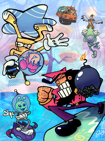Promotional material for Captain Wayne - Vacation Desperation and Star Garden (ACE).